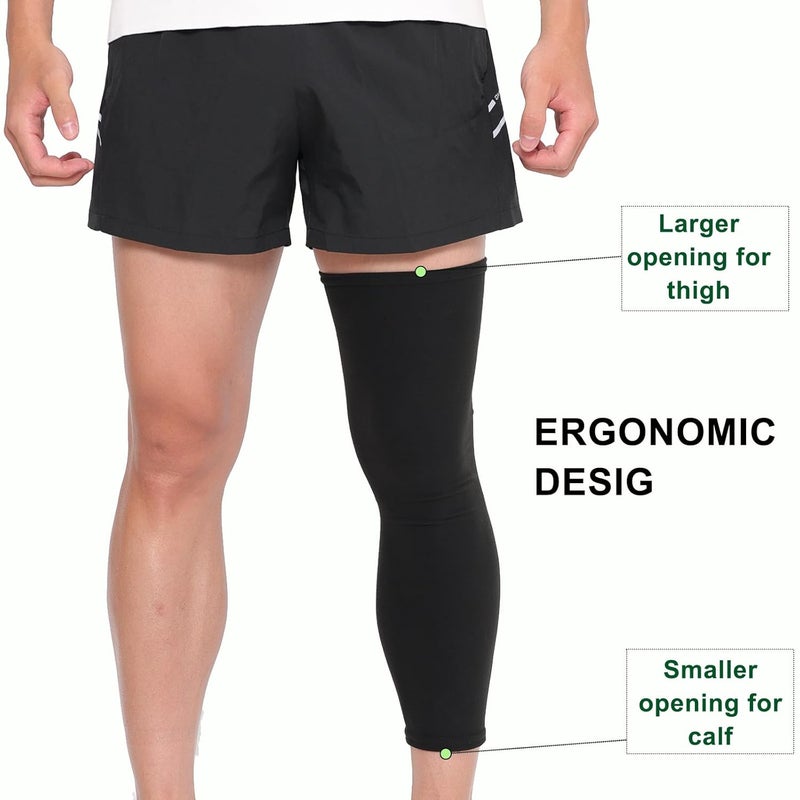 DOUKOM Knee Brace Undersleeve for Men & Women, Leg Undersleeve for Knee Brace Closed Patella Protects Skin from Abrasions and Irritations (L) - Image 3